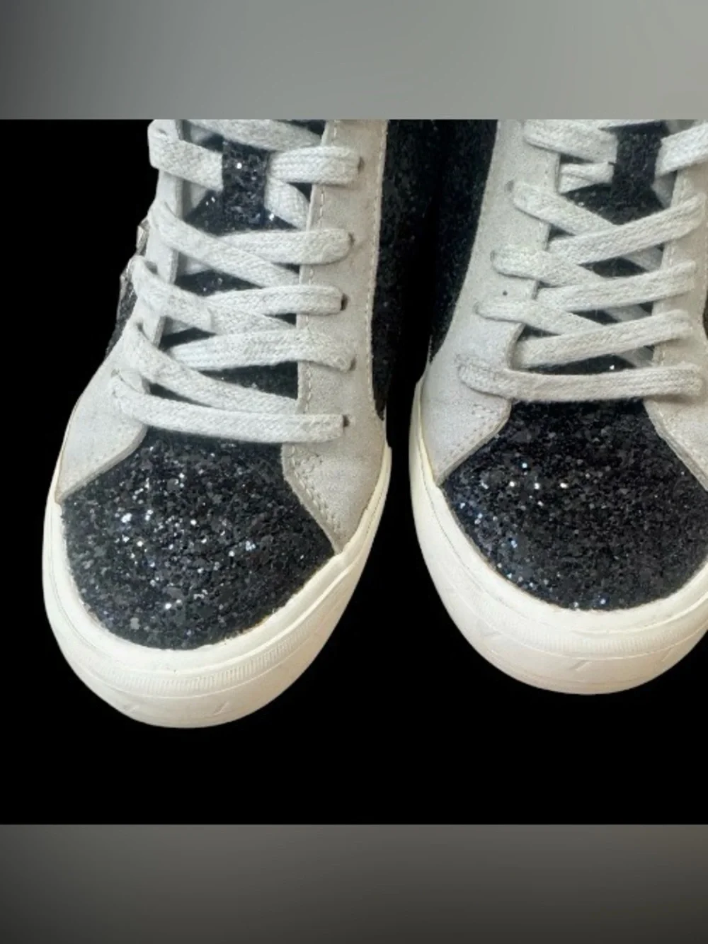VINTAGE HAVANA Leona glitter high top sneakers women’s tennis shoes size 6 - Picture 7 of 17